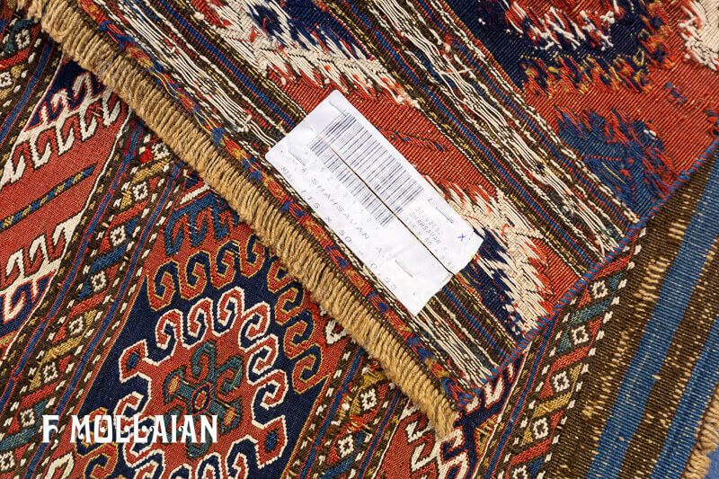 گلیم/فرش کوچک آنتیک ایرانی شاهسون کد:۳۹۲۶۸۱۵۲